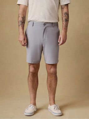 Faherty Shorts Mens 36 Gray 7" All Day Chino Golf Work Stretch Pockets Casual